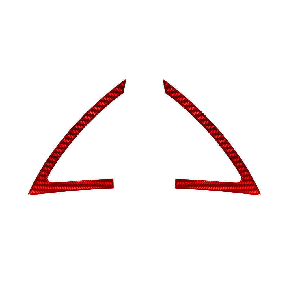 2PCS Red Carbon Fiber Door Speaker Sticker Trim for Hyundai Azera 2006-2011