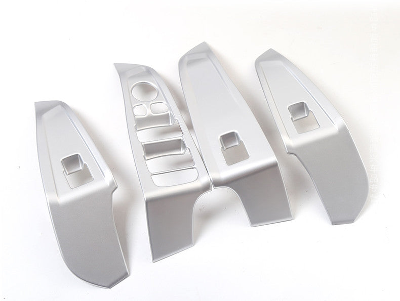 Silver Window lift panel switch cover trim for BMW 3 Series G20 330i 2019-2020