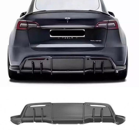 Carbon fiber rear bumper diffuser cover for 2021-2023 for Tesla for Model Y SUV (1 piece)