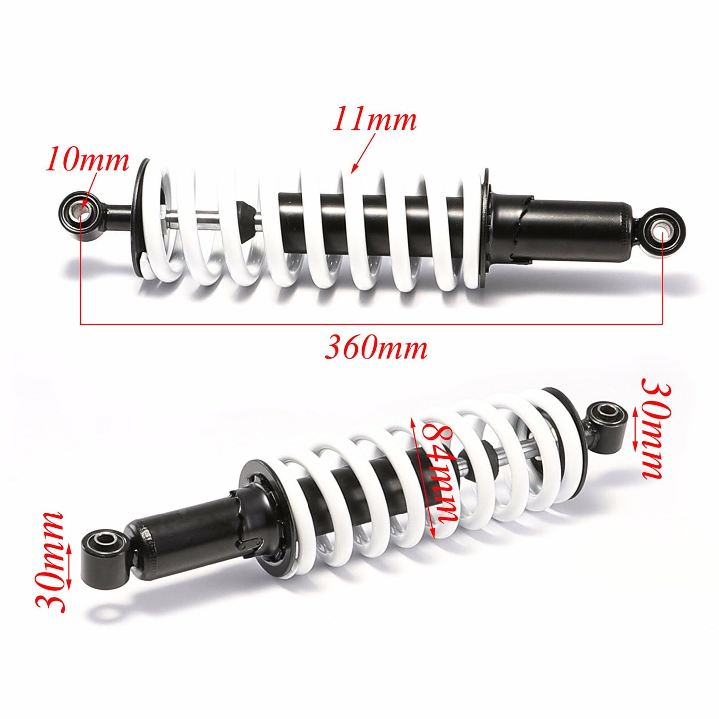 4x360mm 14-inch rear shock suspension suitable for all-terrain vehicles, off-road vehicles, pit bikes, go-karts