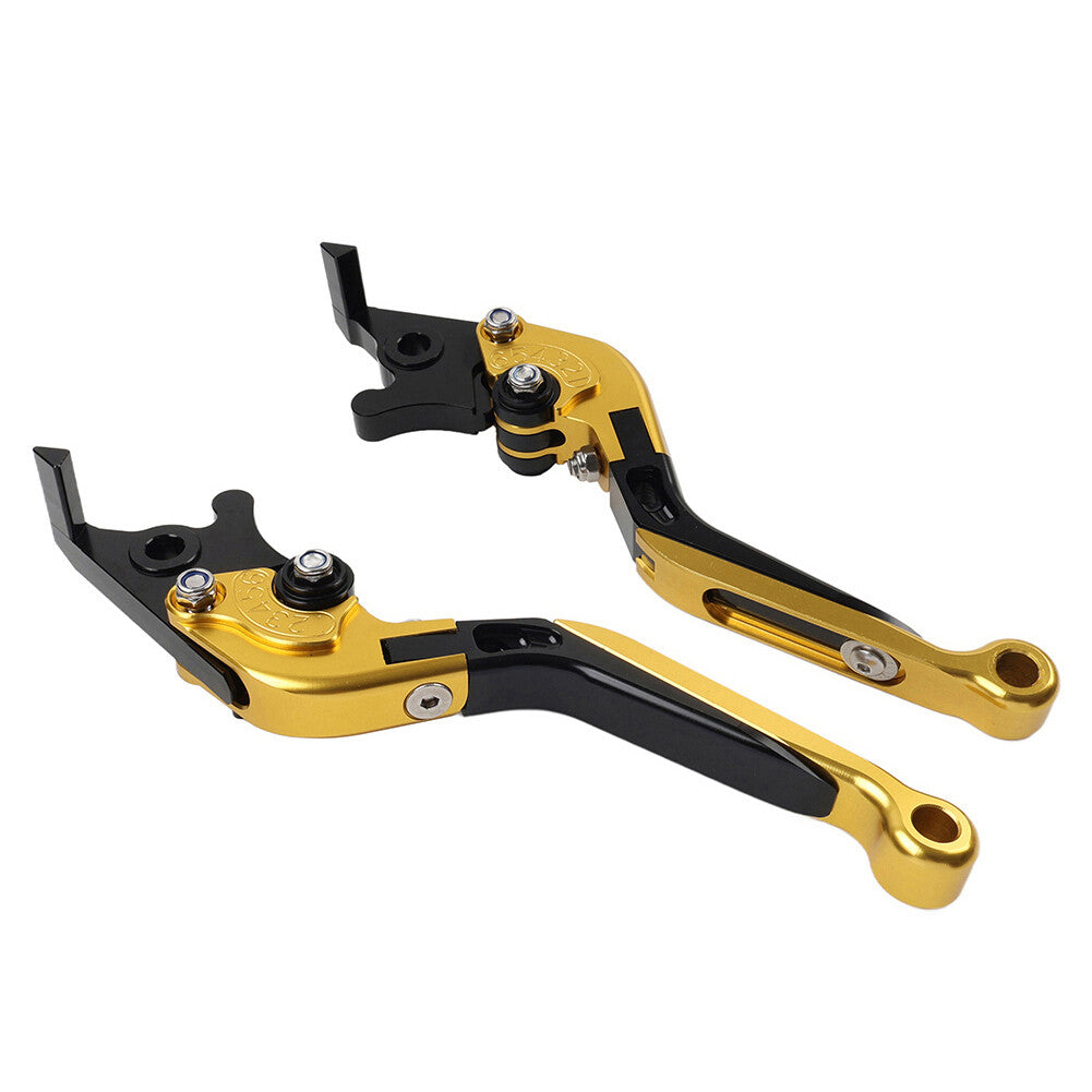 CNC Folding Extendable Brake Clutch Levers for Suzuki GSXR600 GSR750 Gold