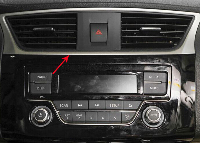Middle Air Outlet Vent Cover Trim Fit for Nissan Sentra 2013-2019 Red Wood Grain