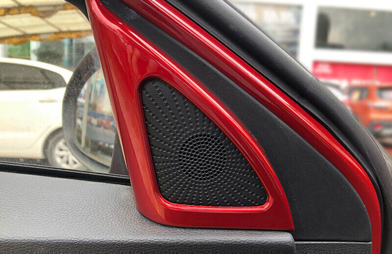 for Kia K3 Forte 2019-21 Red A Pillar Post Speaker Front Triangle Cover Trim 2X