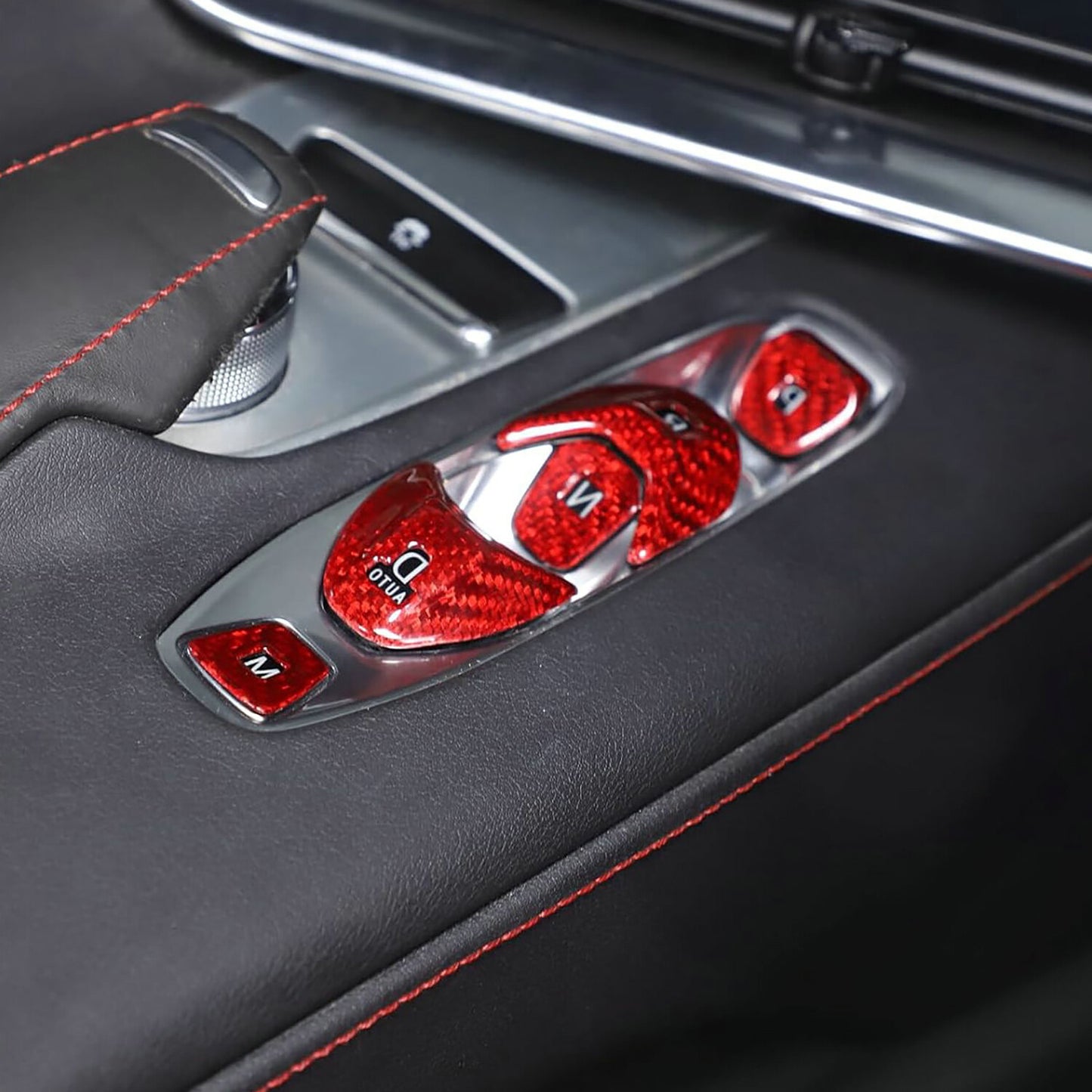 REAL HARD Carbon Fiber Console Gear Shifter Button for Corvette C8 2020-2023 NEW