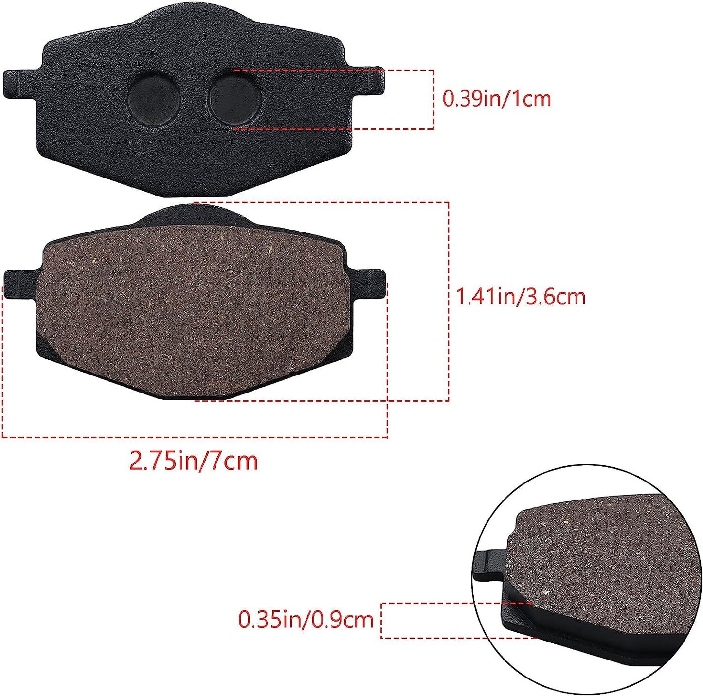 Brake Pad for YAMAHA DT 80 1985-1992 DT125 RE 2004-2007 XTZ 660 E Tenere 1991-98