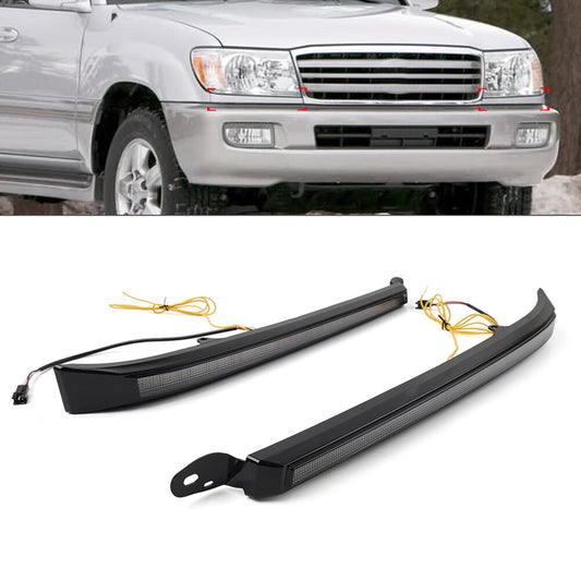 2x Side Marker Headlight DRL Turn Signal for Toyota for Land Cruiser LC100 1998-2007