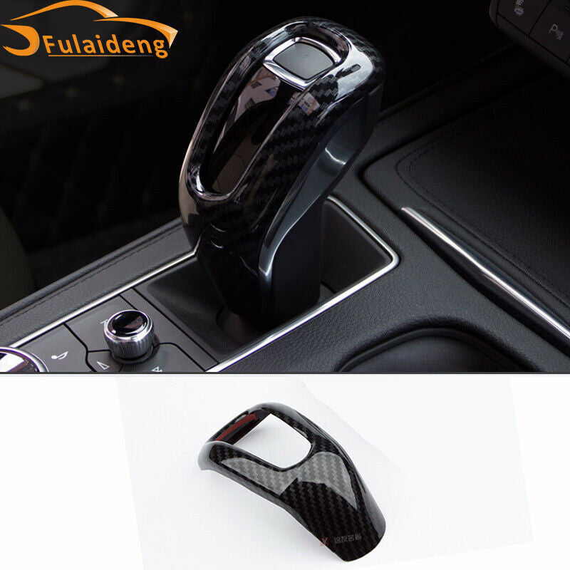 for Cadillac XT4 2018-2021 Carbon Fiber Inner Gear Shift Knob Cap Cover Trim ABS