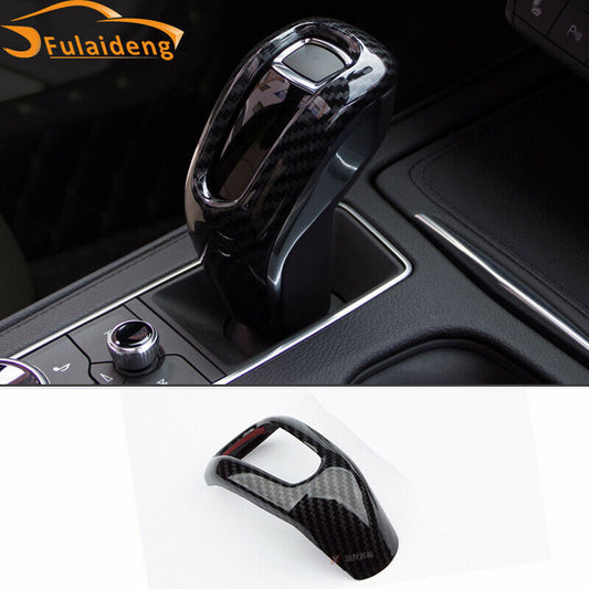 for Cadillac XT4 2018-2021 Carbon Fiber Inner Gear Shift Knob Cap Cover Trim ABS