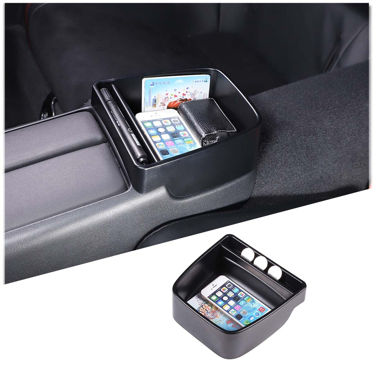 Dashboard tray-mounted phone holder storage box for Toyota FJ Cruiser 07-21 USA