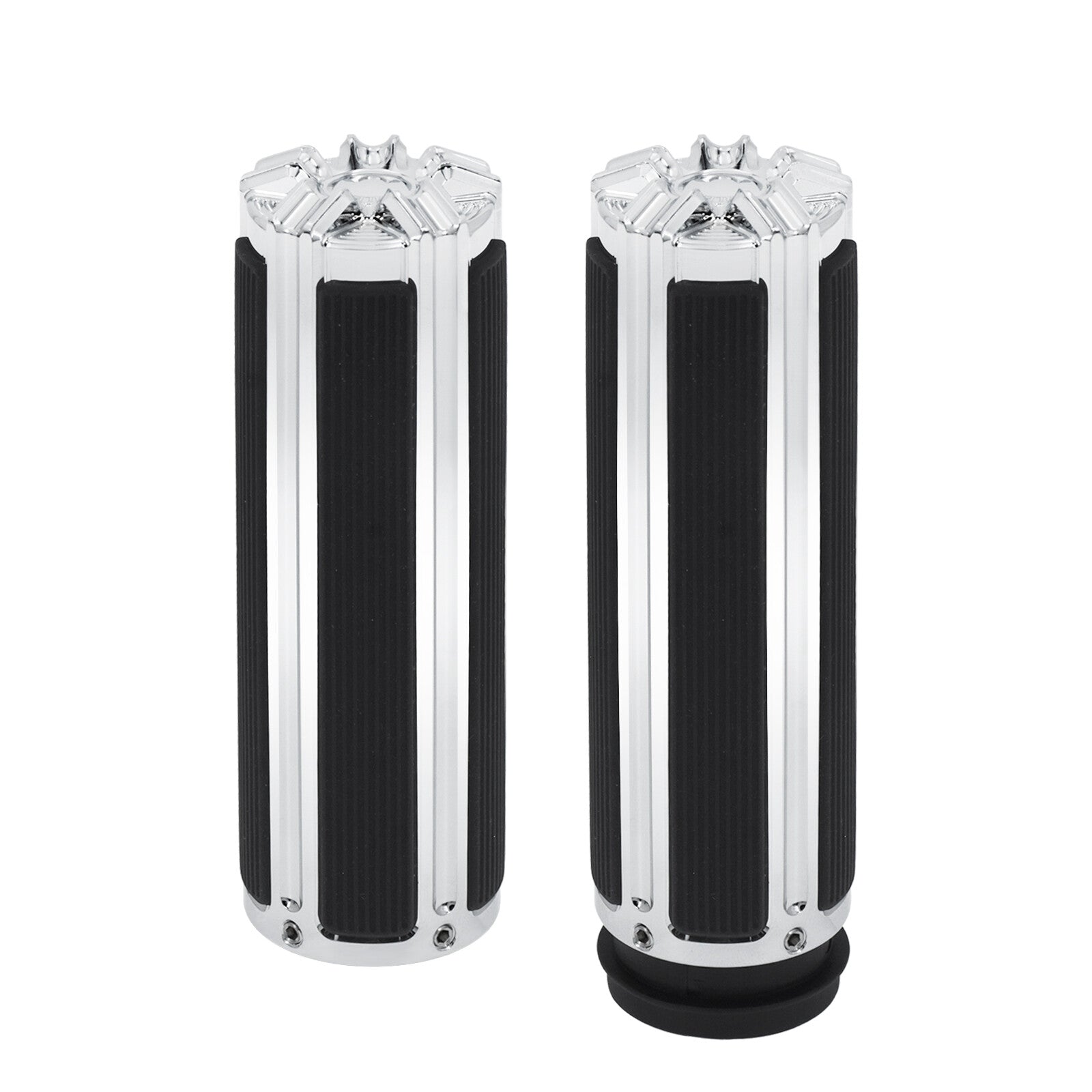1 Chrome Electronic Throttle Hand Grips for Harley Touring Dyna Softail Trike