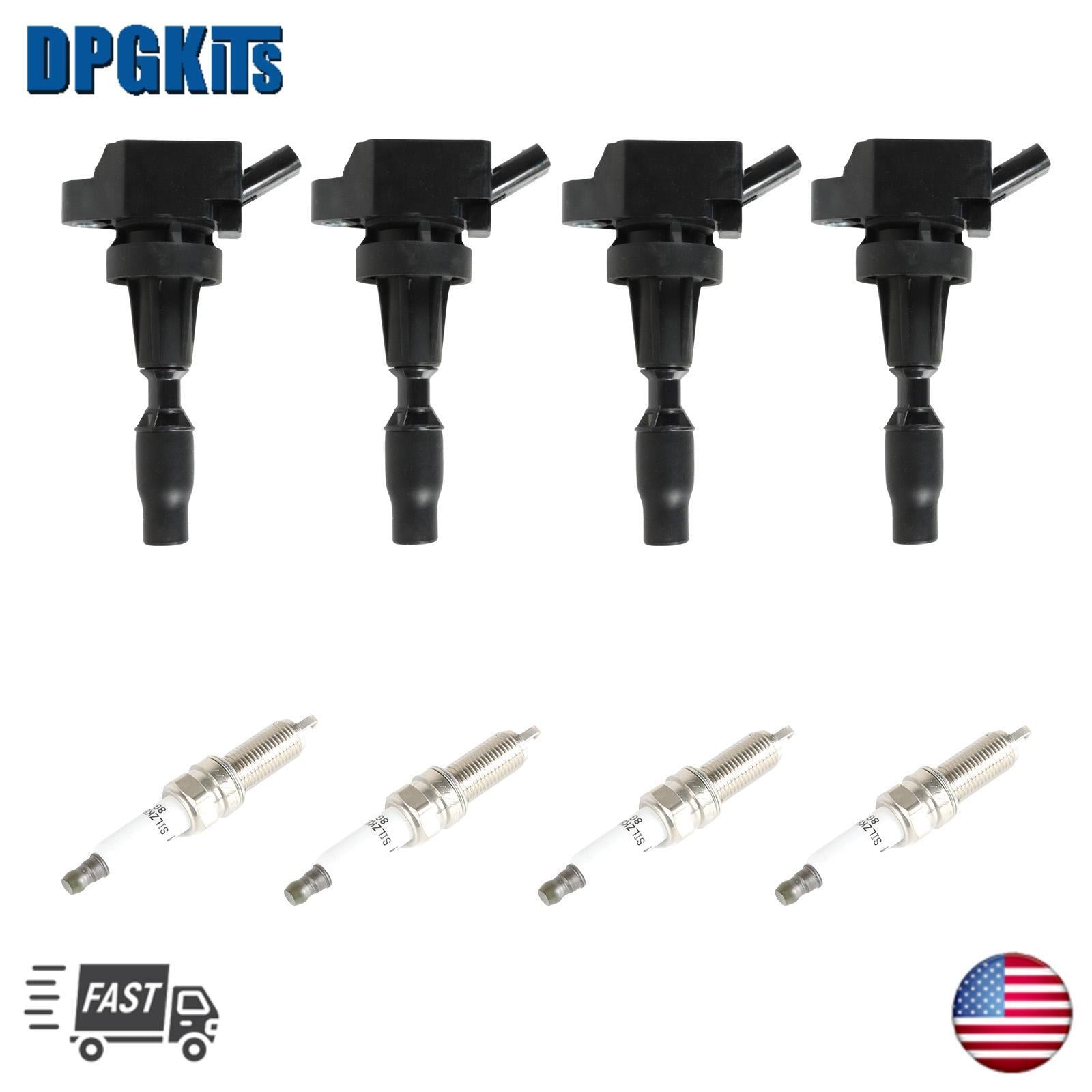 4x Ignition Coils+ 4x Iridium Spark Plugs for 17-20 for Hyundai for Elantra 1.6L UF817