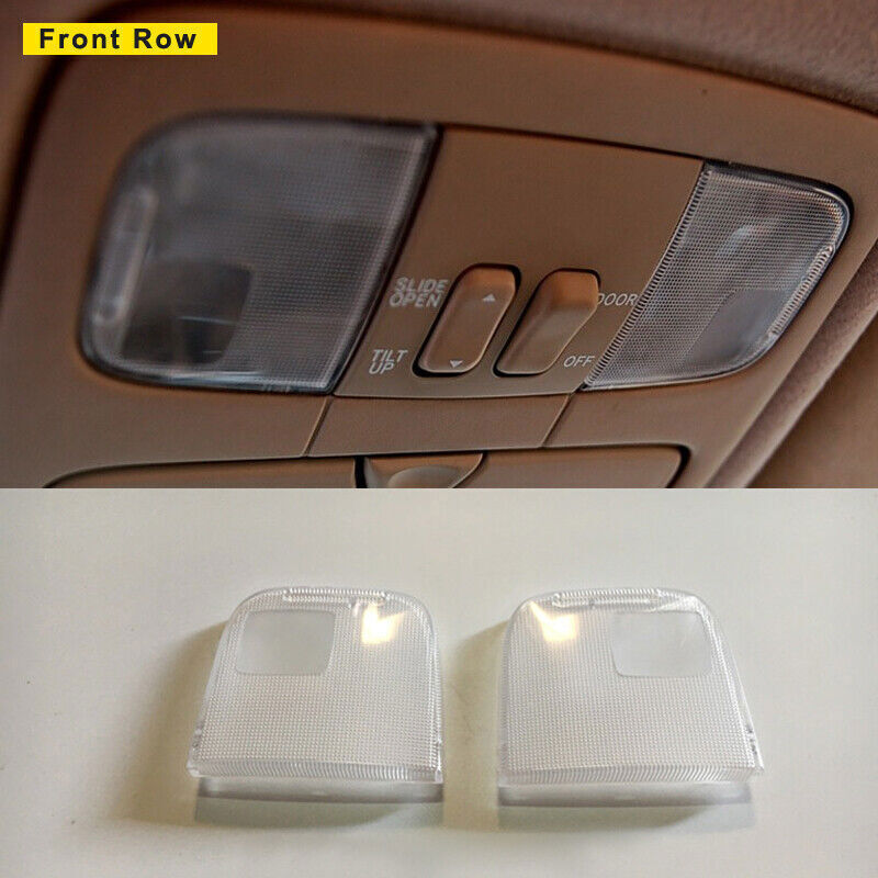 2PCS ABS Inner Front Reading Light Cap Cover Trim for Toyota Prado FJ120 2003-09