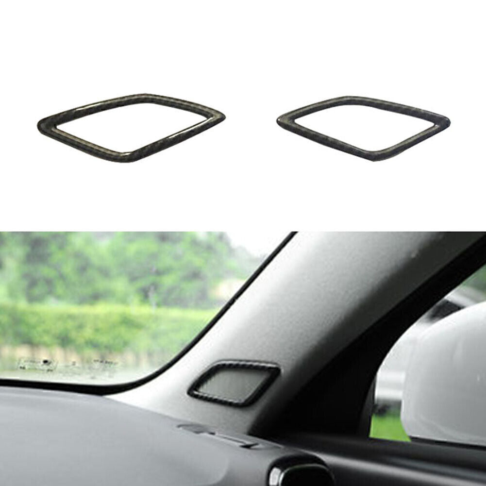 Carbon Fiber Car Inner A-Pillar Speaker decor Cover Trim Fit for Volvo XC40 18-2020