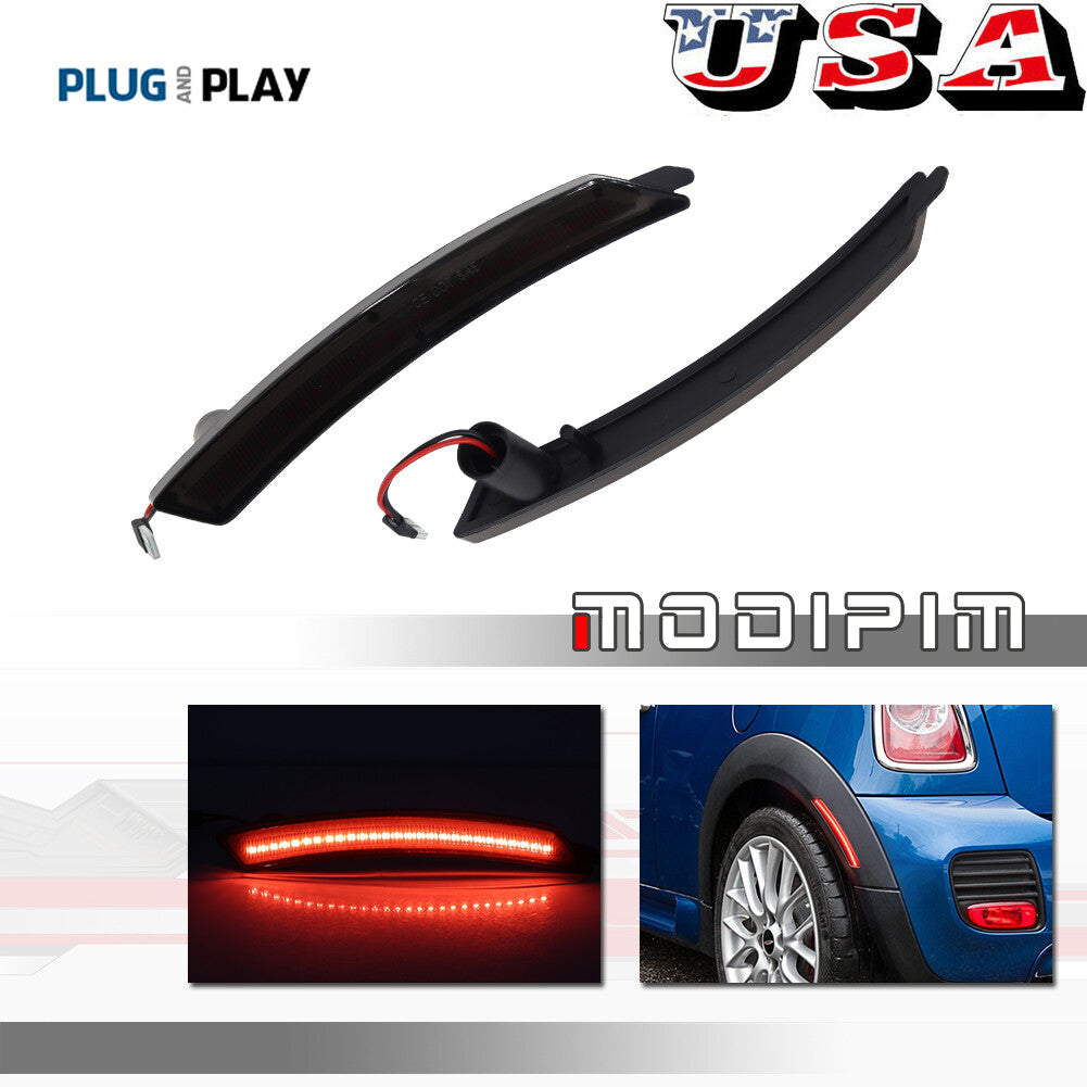 2007-2016 for Mini Cooper Smoked Bright Red LED Rear Parking Lights