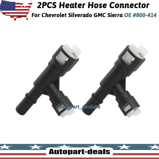 2Pcs Heater Hose Connector for GMC for Yukon XL for Chevrolet Tahoe for Cadillac for Escalade