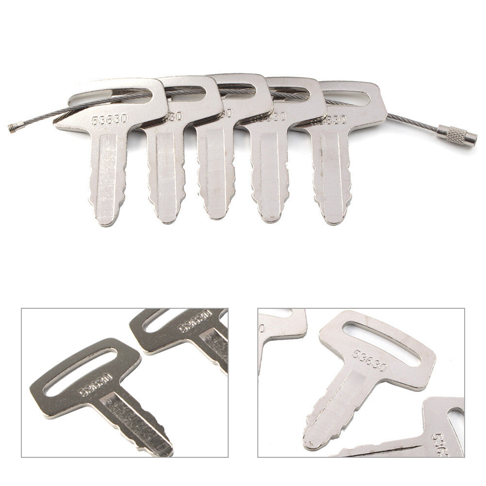 Ignition Key RC101-53630 For Kubota Excavator Loader and Generator Metal 5PCS