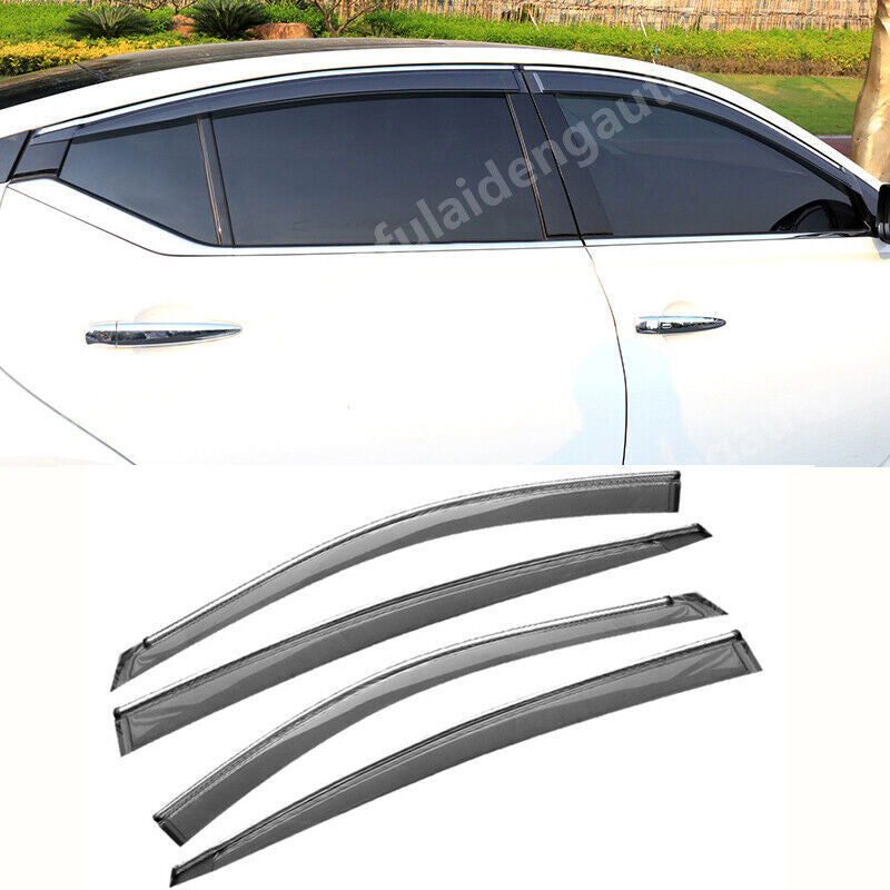 for Nissan Altima 2019-2024 Car Window Visors Sun Rain Guard Deflectors W/Chrome