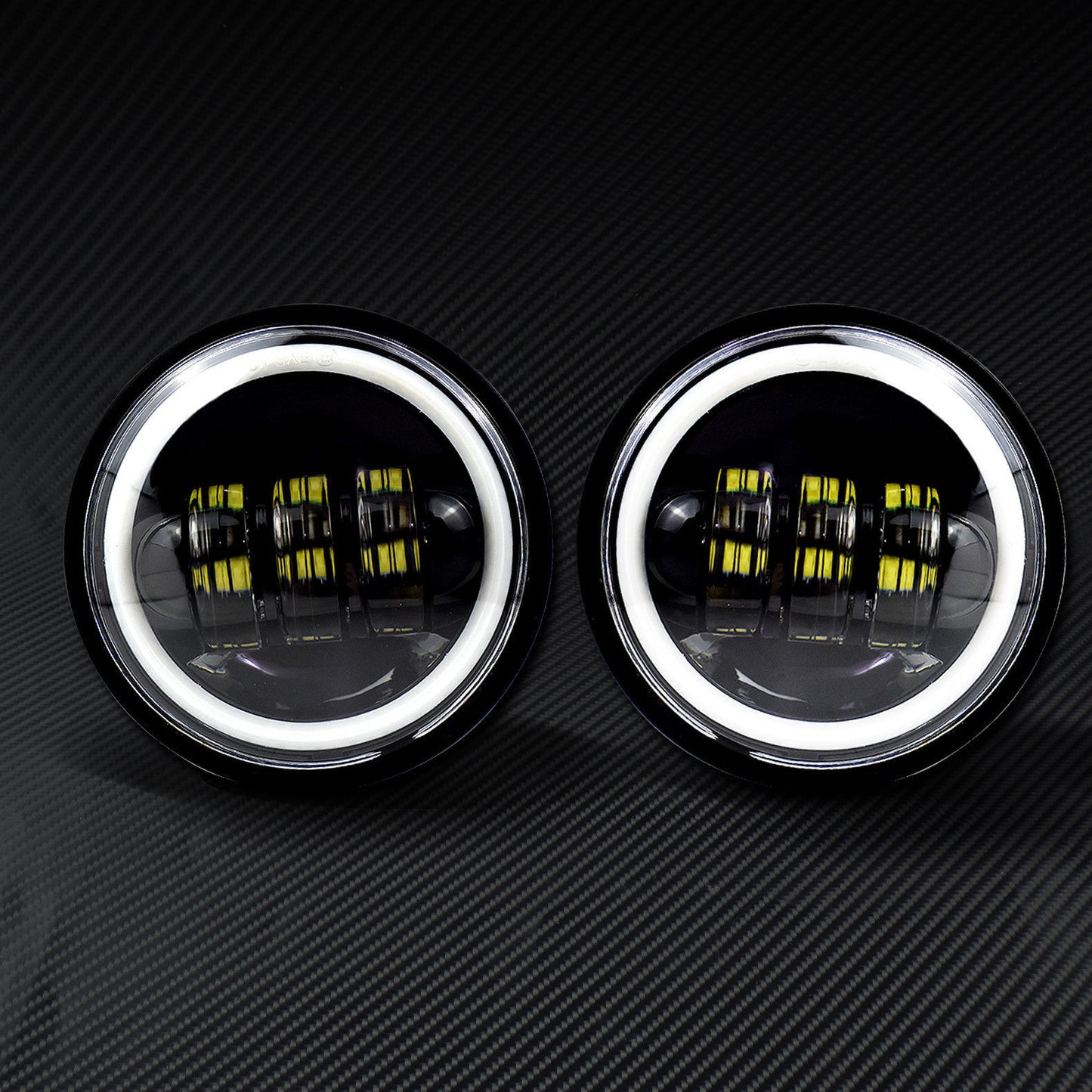 4.5 30W LED Fog Auxiliary Spot Light Halo Angle Eyes Fit for Jeep for Wrangler