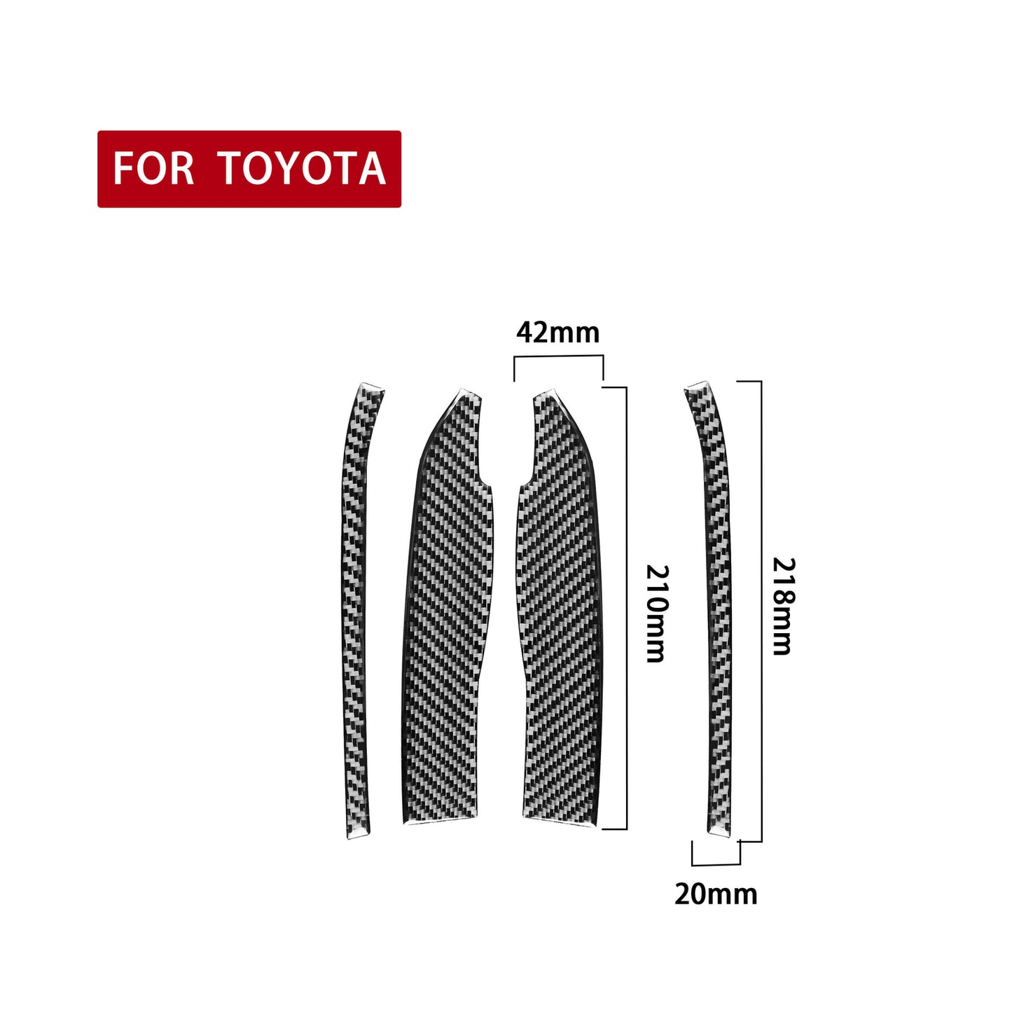for Toyota 86 for Subaru BRZ 2016-2020 Carbon Fiber Central Console Side Cover Trim