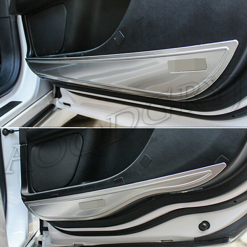for Lincoln MKZ 2017-2020 Silver Side Door Guard Anti-Kick Pad Panel Cover Trims