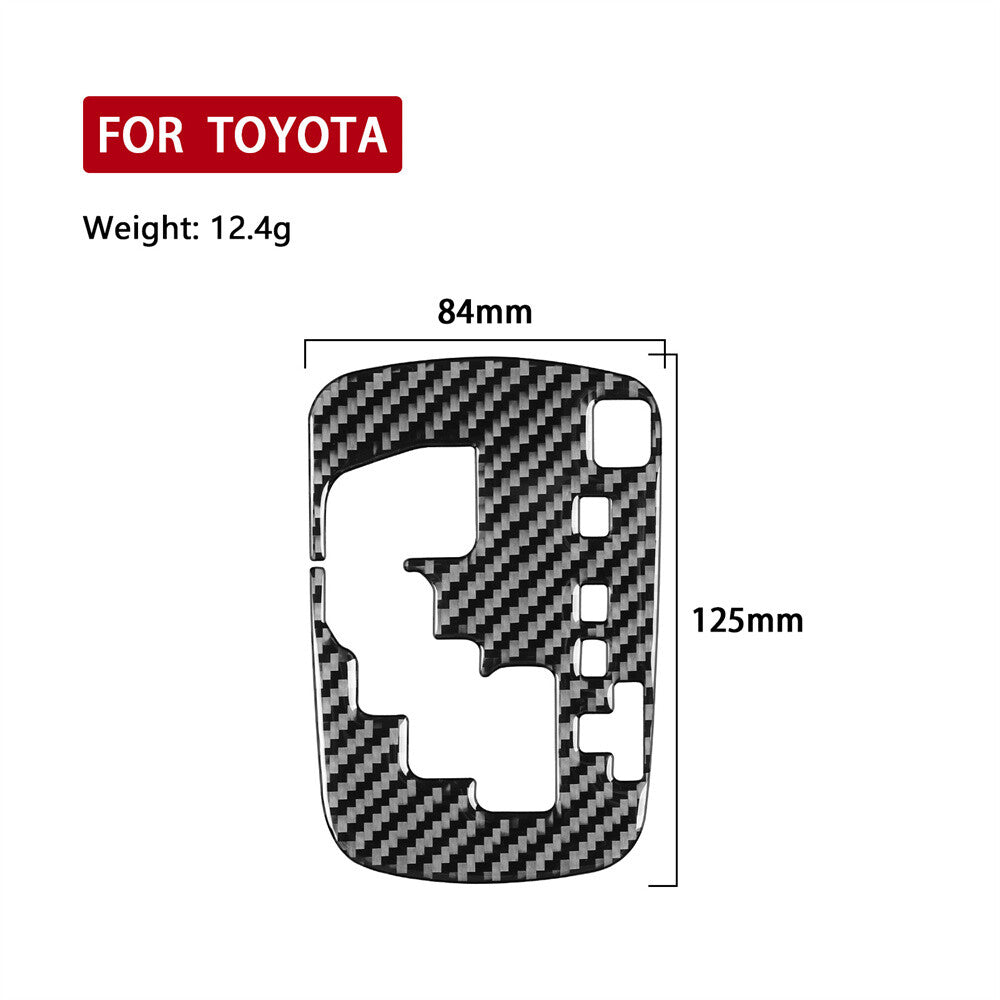 Fit For T@yota Hilux Revo 2015-21 RHD Carbon Fiber Gear Shift Box Indicator Trim