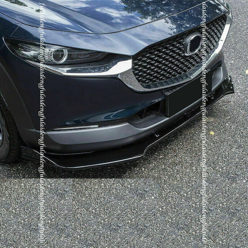3x for Mazda CX-30 20-22 Black ABS Front Bumper Spoiler Splitter Lip Guard Cover