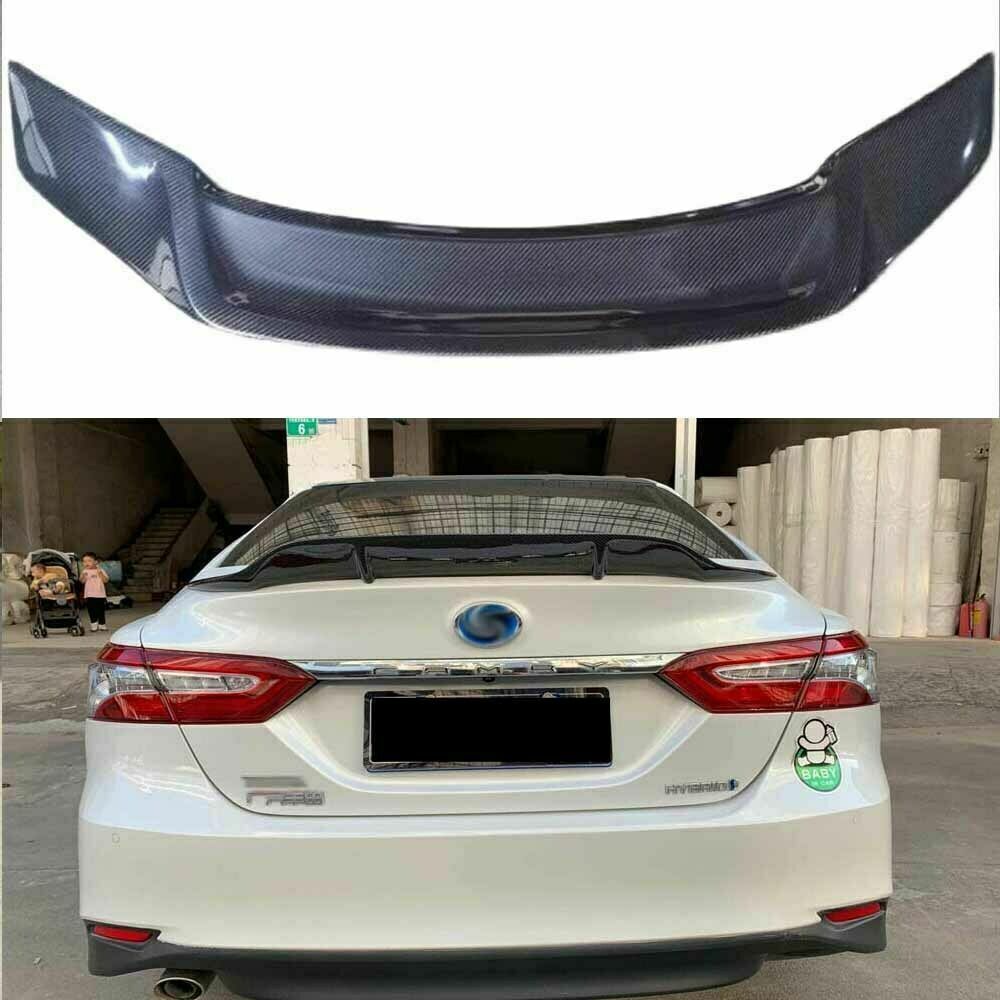 For 2018-2023 for Toyota for Camry Carbon fiber R Style Rear Tail Trunk Spoiler Wing Lip
