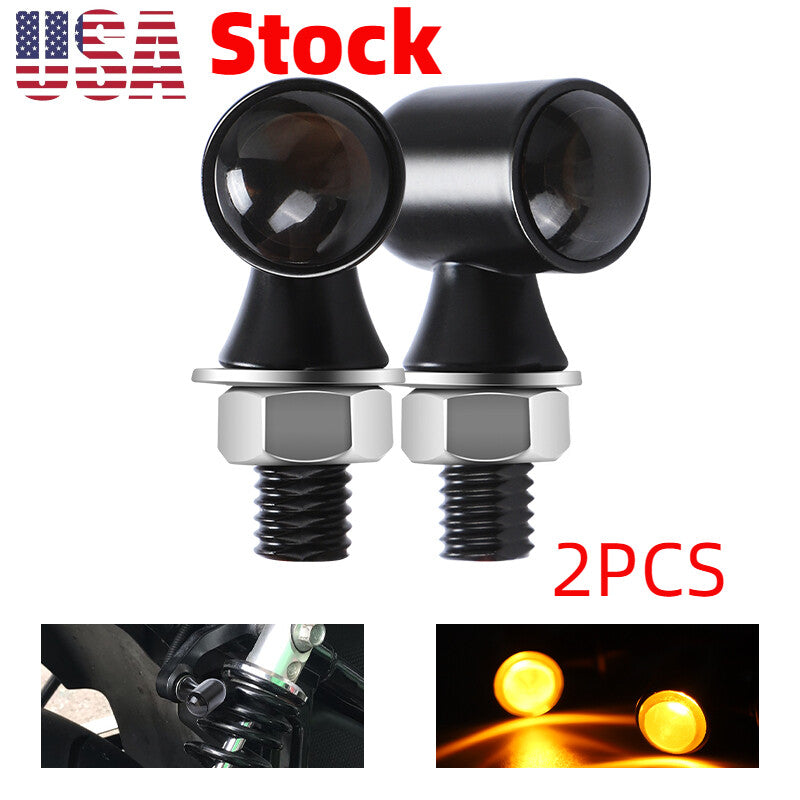 2X LED Motorcycle for Mini Lamp Universal Turn Signals Blinker Light Indicator Amber