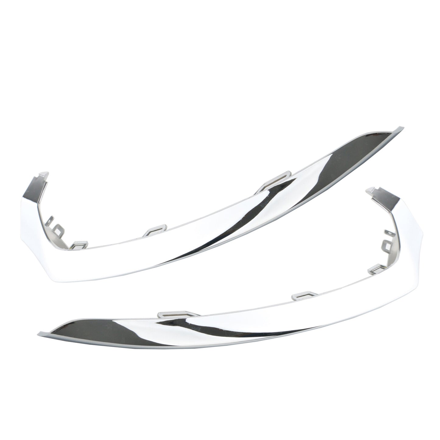 The front dual bumper lower lip trim is suitable for 2015-2018 for Mercedes-Benz W205, C300, and C350 models.