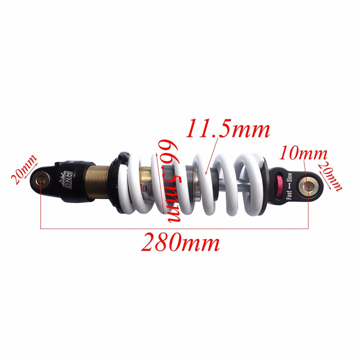 DNM 280 mm 11-inch adjustable rear shock absorber, 850 lbs Dirt Pit bicycle, all-terrain vehicle KLX110 TTR