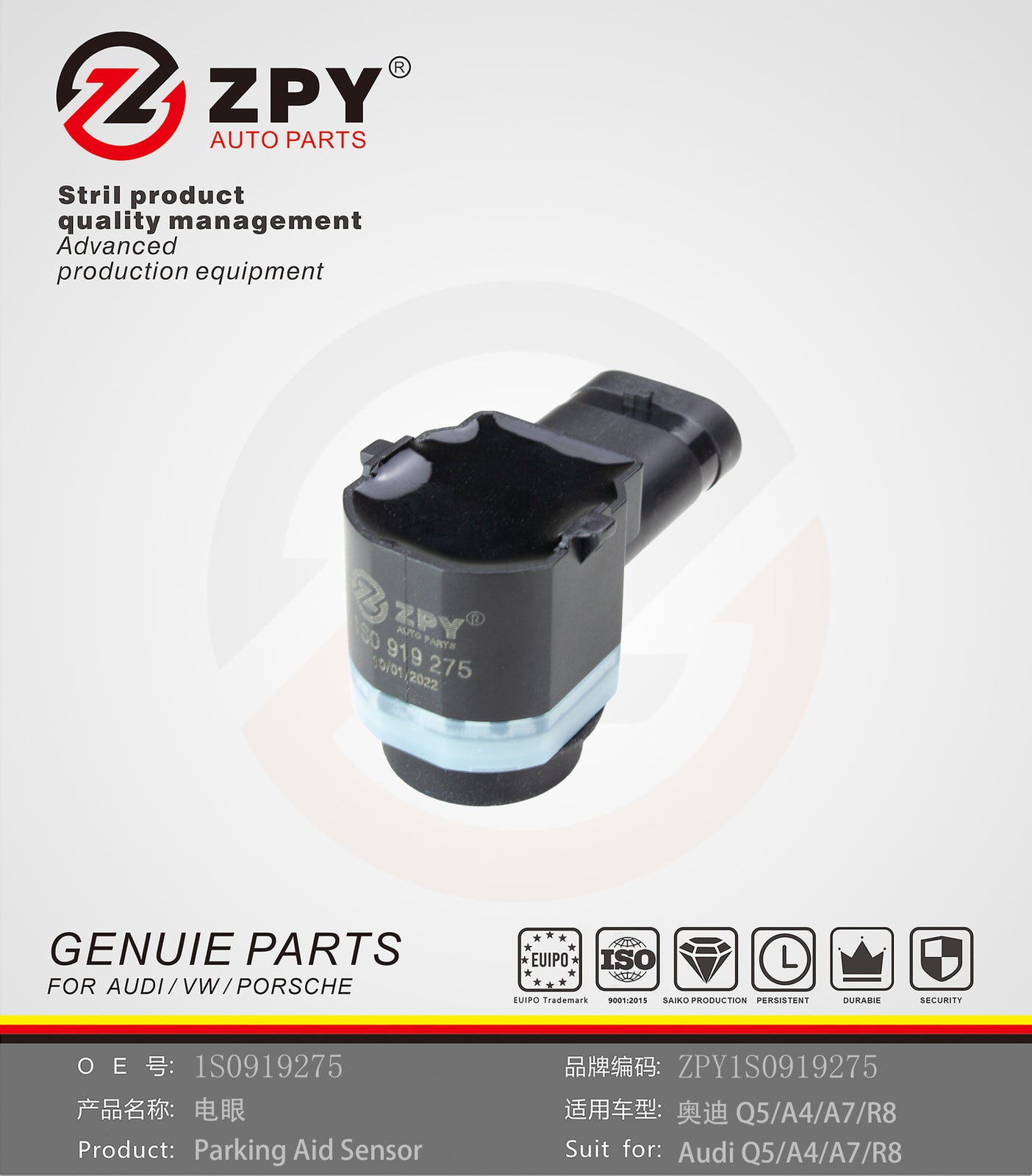 for AUDI A6 A7 for A8 for VW CC for TIGUAN TOUAREG BUMPER PARKING ASSIST SENSOR 1S0919275C