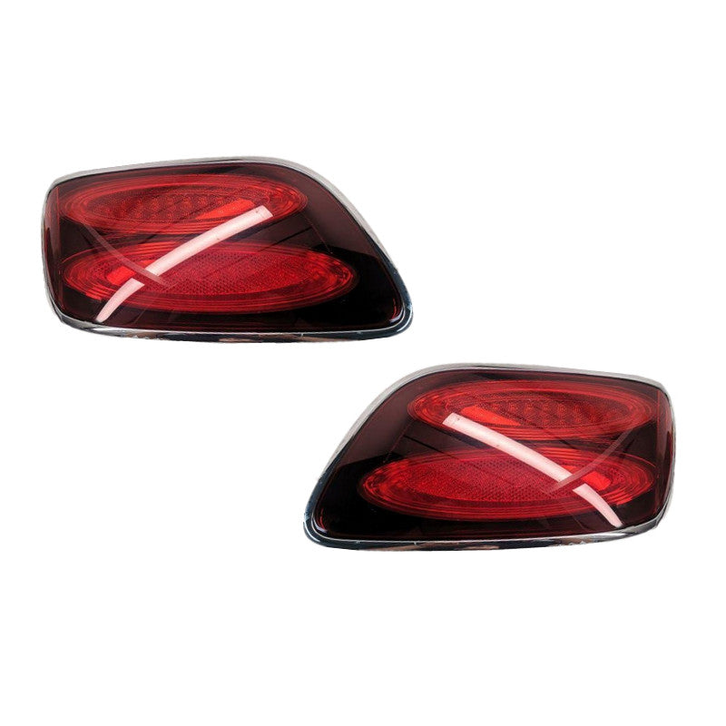 Pair Black Tail Light Assembly for Bentley GT 2012-2017 Rear Lamp