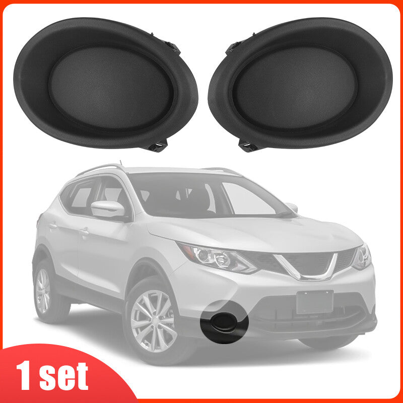 2x Front Side Fog Light Lamp Covers Bezels Set for Nissan Rogue Sport 2017-2019