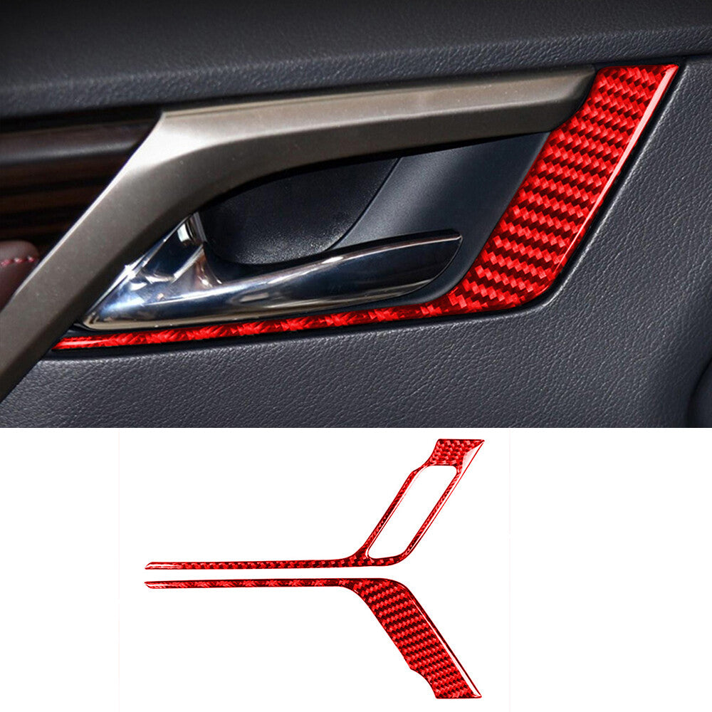 Red Carbon Fiber Front Door Handle Cover for Lexus RX300 270 200T 450H 2016-2019
