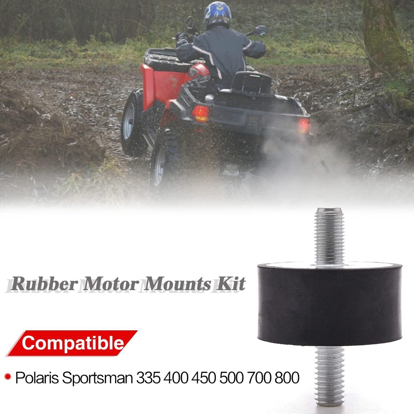 Rear Engine Rubber Motor Mount Fit for Polaris Sportsman 335/400/450/500 Magnum