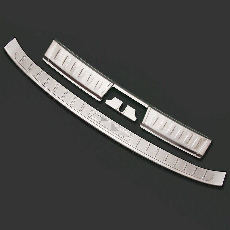 Silver Rear Bumper Guard Trunk Sill Plate Cover Trim for Jaguar F-PACE 2016-2020