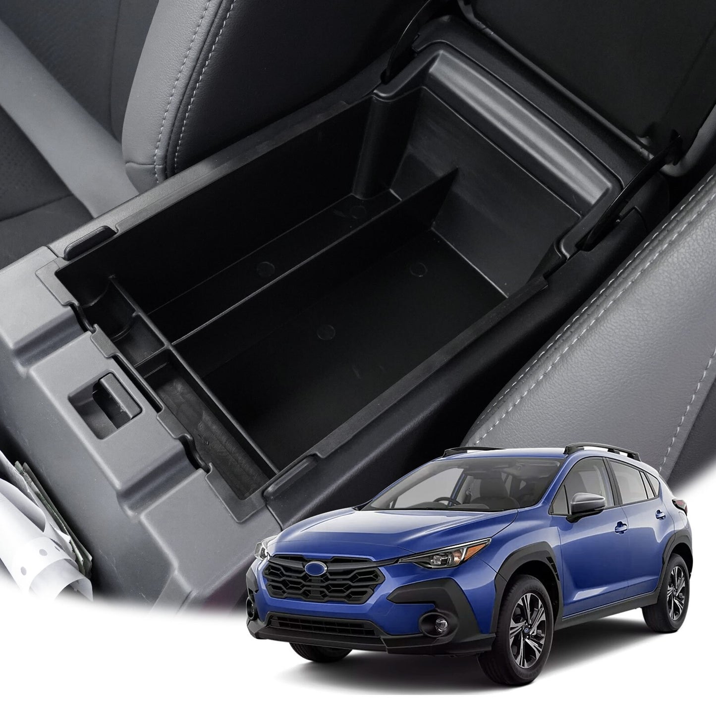 Suitable for JERBOR for Subaru 2024 Black Waterproof Car Center Armrest Box Storage Organizer