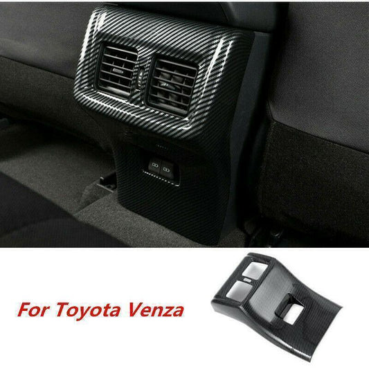 for Toyota Venza 21-24 Carbon Fiber Rear Row Air Outlet Vent Panel Cover Trim 1P