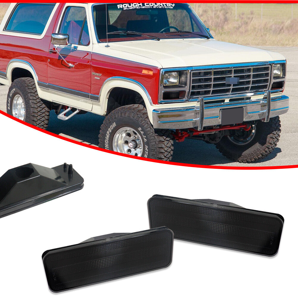 Smoked front turn signal housing kit for 80-86 for Ford for Mustang F150 F250 F350