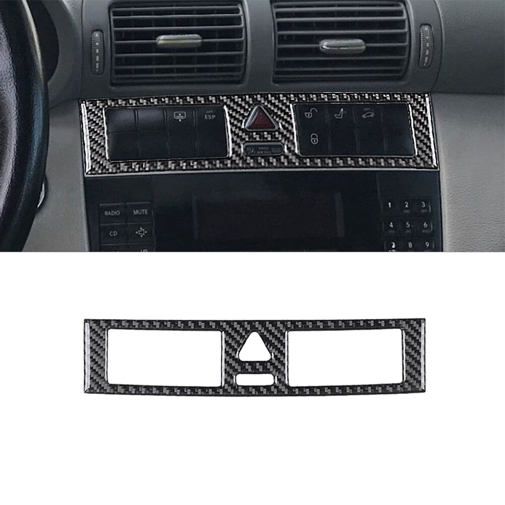 Carbon fiber interior light button cover trim for Mercedes-Benz W203 05-07