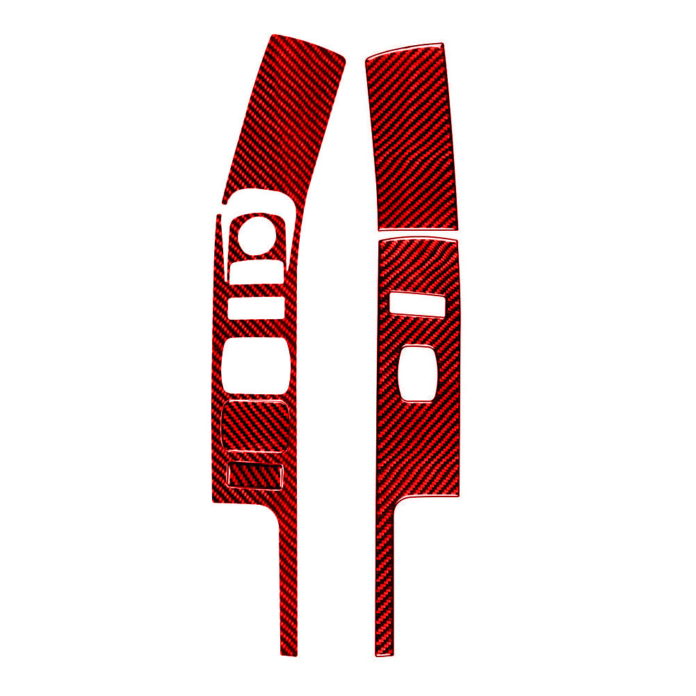 Red Carbon Fiber Front Door Window control Trim For Silverado for GMC for SIERRA 2014-18