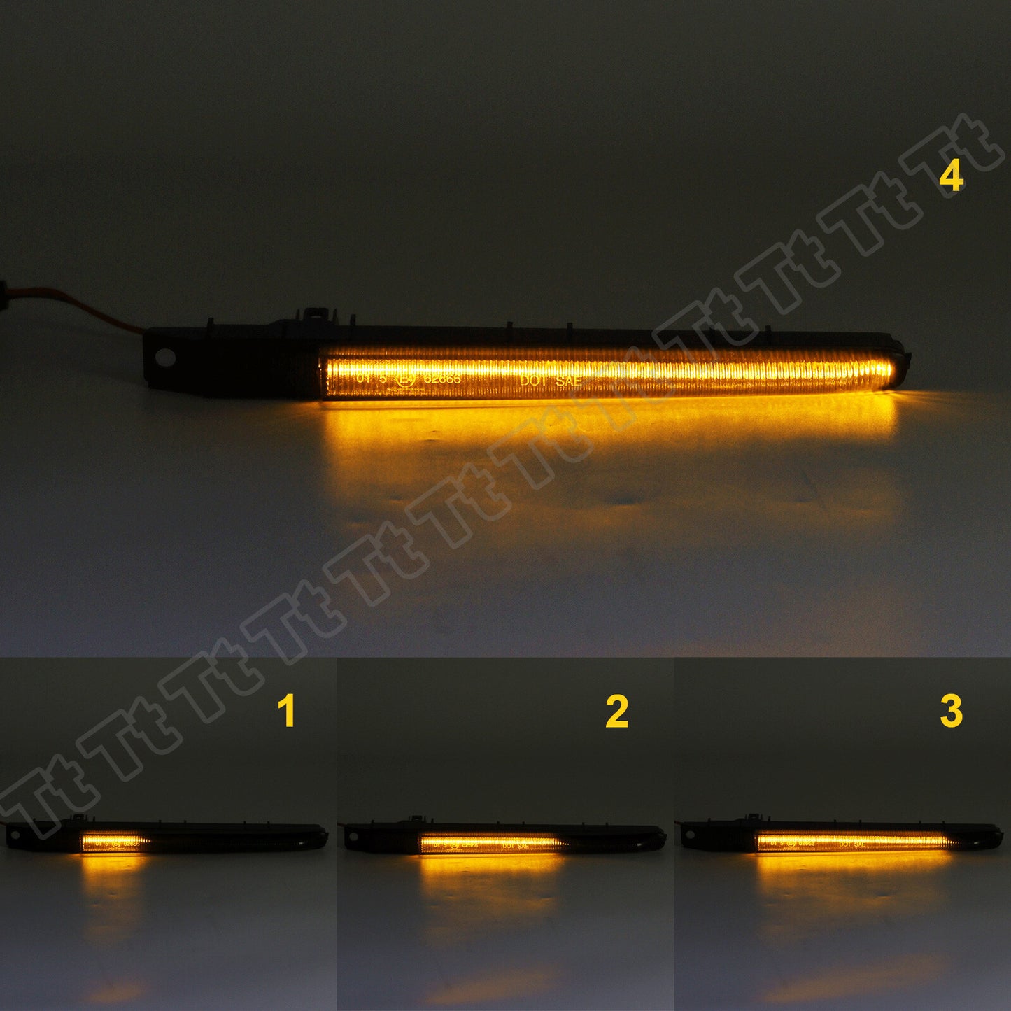 Suitable for 07-13 for BMW E90 E92 E93 M3 sequential LED fender side marker lights with smoked lens