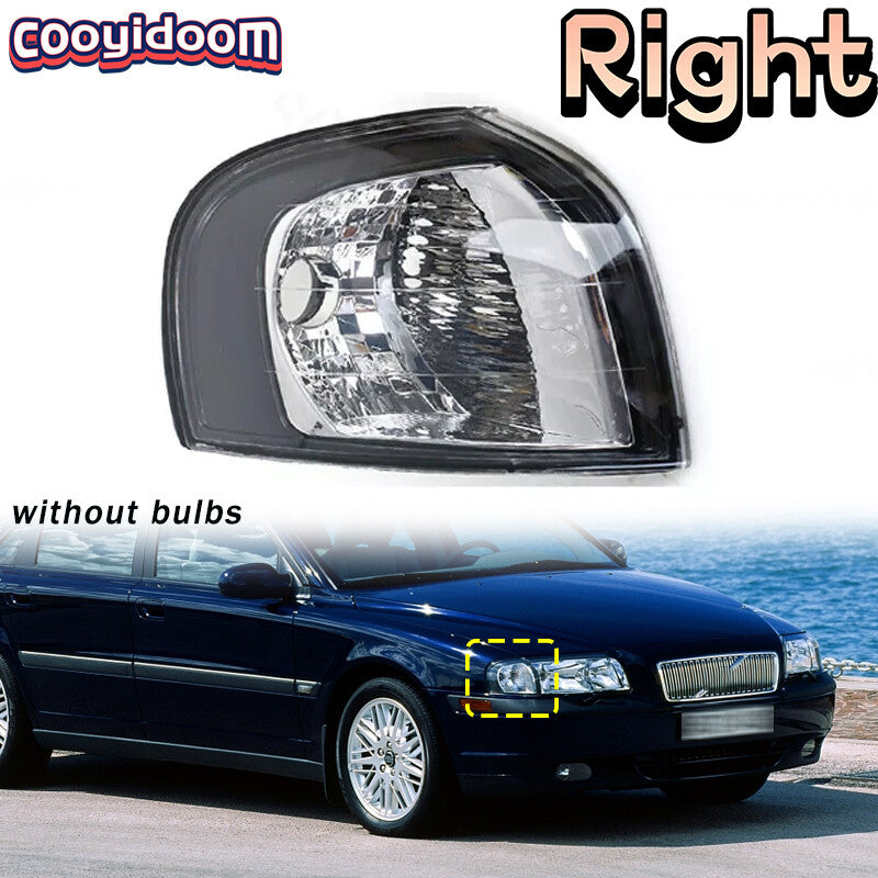 Applicable to for Volvo S80 1999 - 2006 Right Front Bumper Corner Light/Turn Signal Light NOBulb