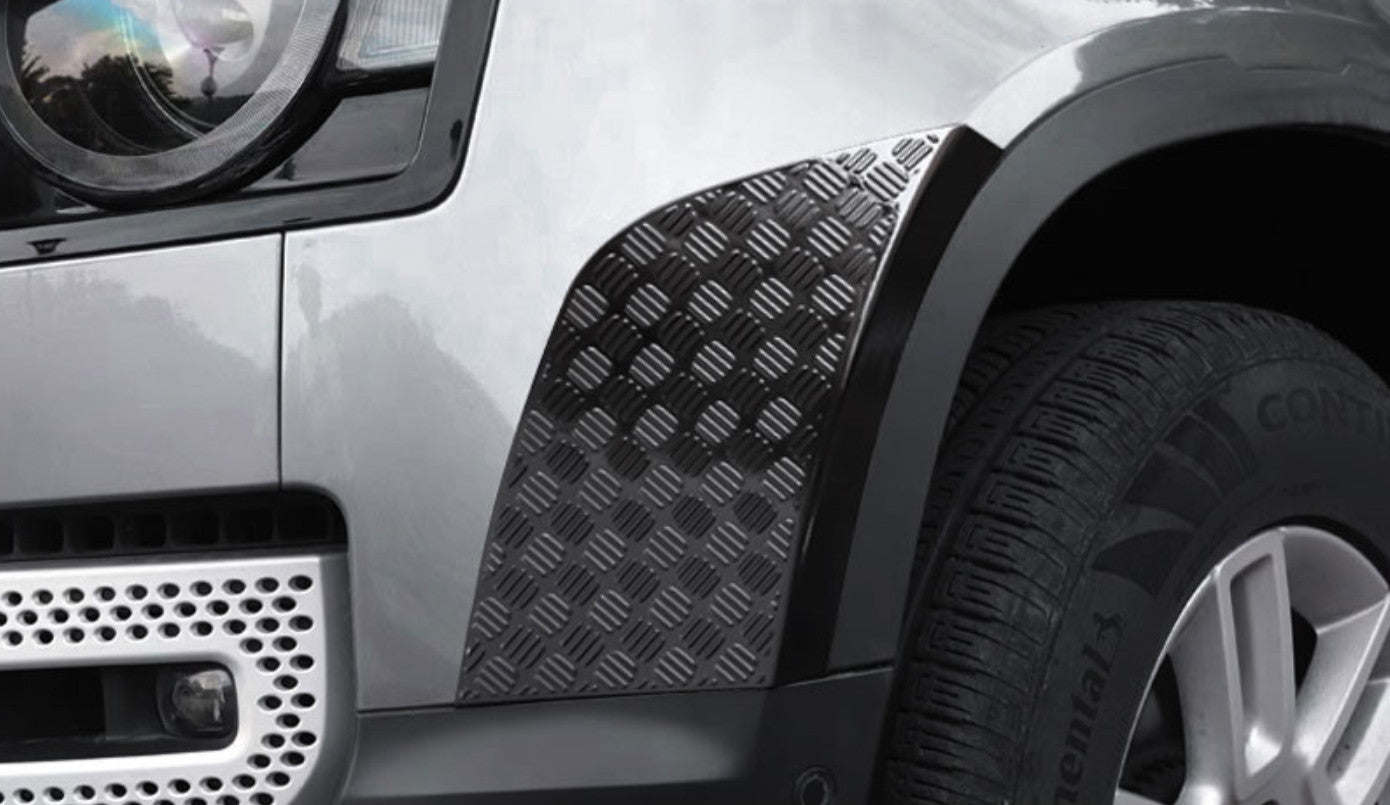 for Land Rover for Defender 2020-2024 Black Front Bumper Anti-Scratch Plate Cover 2x