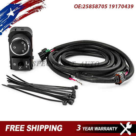 Fog Light Wiring Harness Switch Kit 07-14 for Chevy Silverado 3500 for GMC for Sierra