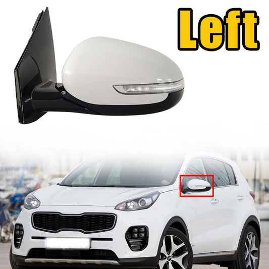 Left for KIA Sportage KX5 QL 2016-2019 Rear View Mirror Assembly White 8Pins