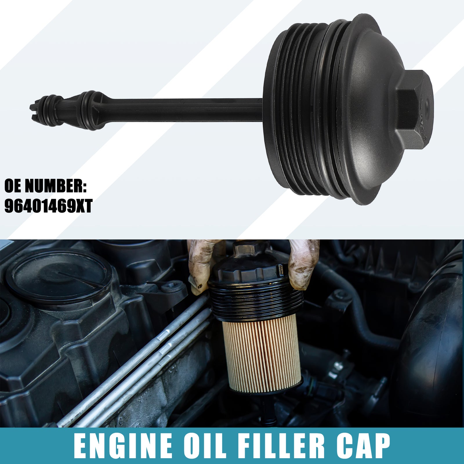 Engine Oil Filter Housing Cover Cap 03L115433C for VW for Golf 1.6 2.0TDI 2005-2013