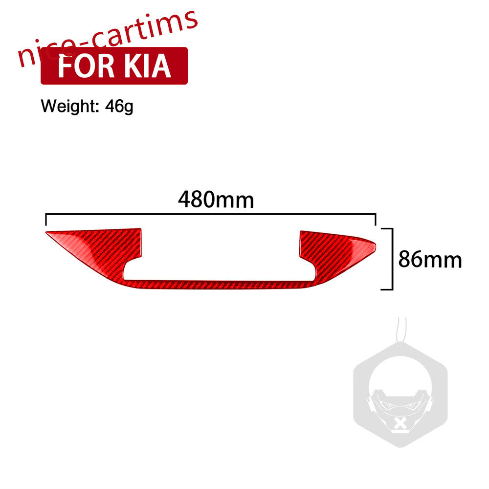 for Kia Stinger 2019-23 RHD 10.25 inch GPS Navigation Base Panel Trim Red Carbon