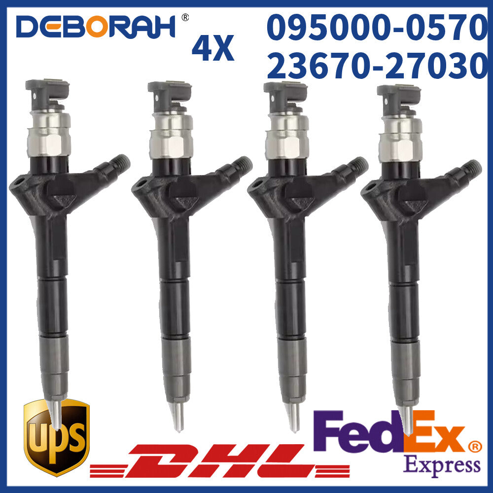 4X Fuel Injector fits for Toyota RAV4 1CD-FTV Engine 095000-0570 (23670-27010)
