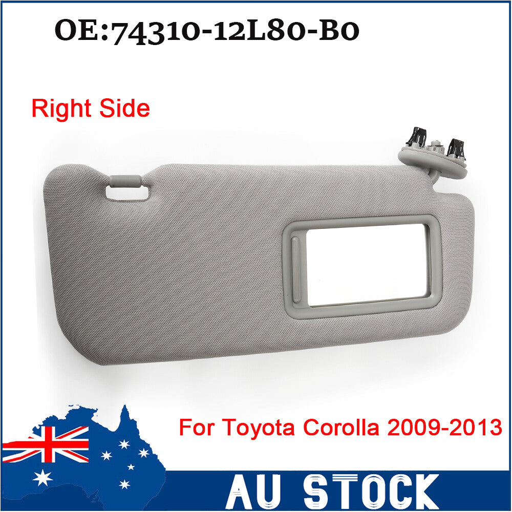 With Mirror Right Grey Sun Visor 74310-12L80-B0 for Toyota for Corolla 2009-2013 AU
